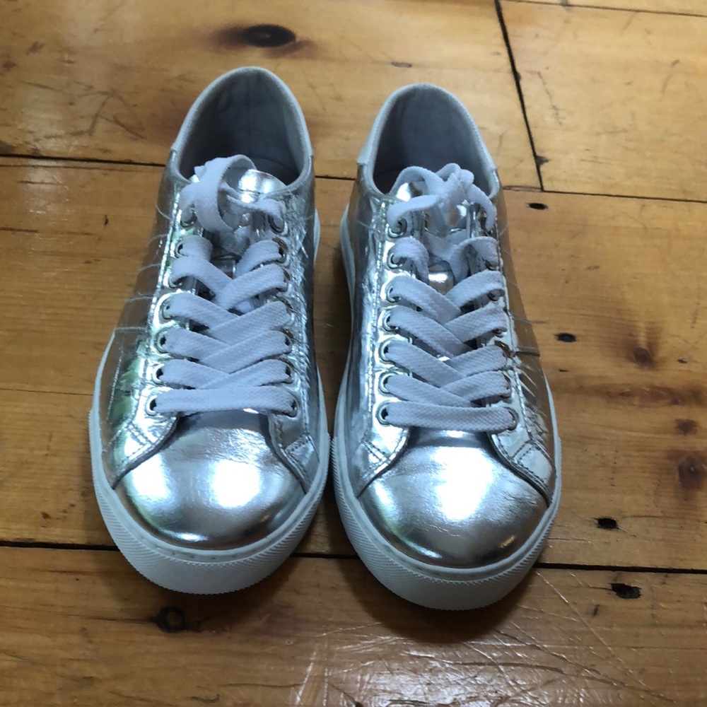 Steve Madden silver sneakers